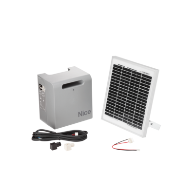 Kit di alimentazione solare composto dal pannello fotovoltaico SYP e dal box batteria PSY24 con circuito di controllo della ricarica foto del prodotto